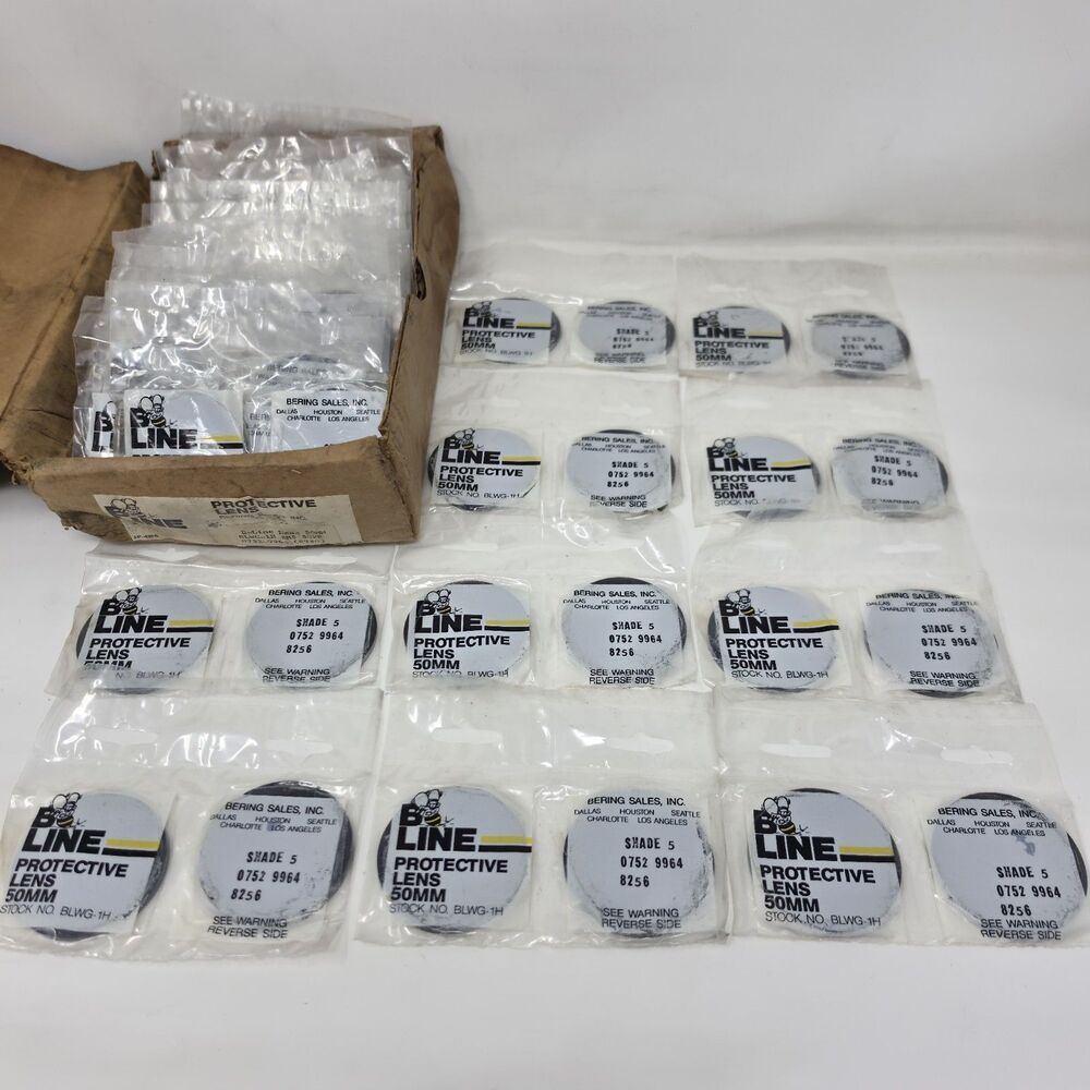 Lot of 39 Pair B-Line Green Glass Protective Lens 50mm SHADE 5 Welding BLWG-1H